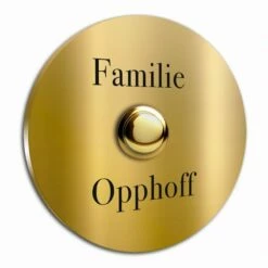 Türklingel Messing Rund 90mm Durchmesser 4mm Stärke Der Klingelplatte