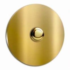 Türklingel Messing Rund 90mm Durchmesser 4mm Stärke Ohne Beschriftung