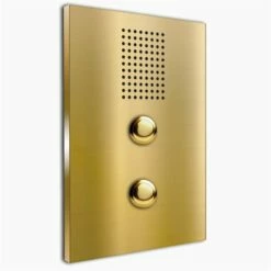 Türklingel Messing Zweifamilien 110x160mm 4mm Mit Sprechsieb