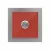 Türklingel Rot 100x100mm Pulverbeschichtet Feuerrot RAL 3000 Seidenglanz