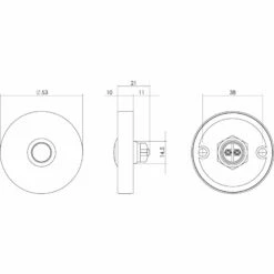 Türklingel Rund ø 53x10 Mm Edelstahl Gebürstet -Türschilder aus Edelstahl Geschäft tuerklingel rund o 53x10 mm edelstahl gebuerstet2