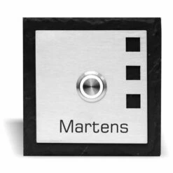 Türklingel Schiefer 100x100mm 3 Quadrate