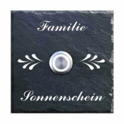 Türklingel Schiefer 100x100mm Ornamente