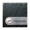 Türklingel Schiefer Edelstahl 100x100mm Mit Edelstahl Namens Applikation