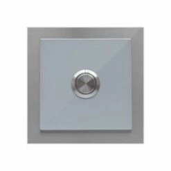 Türklingel Silber 100x100mm Pulverbeschichtet Silber RAL 9006