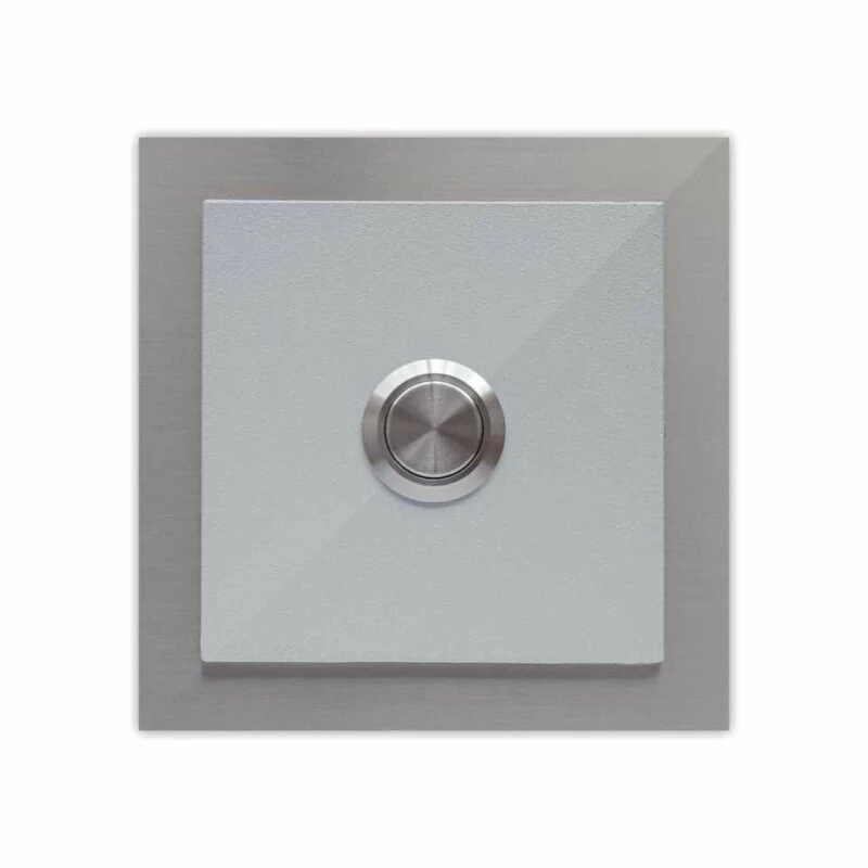 Türklingel Silber 100x100mm Pulverbeschichtet Silber RAL 9006 Metallic 1 Türklingel Silber 100x100mm Pulverbeschichtet Silber RAL 9006 Metallic