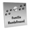 Türklingelschild 100x100mm Mit Hundepfoten