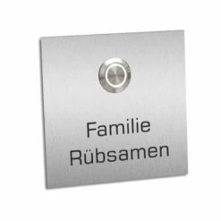 Türklingelschild 70x70mm Klingelplatte Türklingel