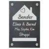 Türschild Aus Natur Schiefer 200x300 Mm Inkl. Beschriftung Home
