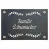 Türschild Aus Natur Schiefer 300x200 Mm Inkl. Beschriftung Flower