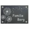 Türschild Aus Natur Schiefer 300x200 Mm Inkl. Beschriftung Flowerino