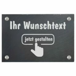 Türschild Aus Natur Schiefer 300x200 Mm Inkl. Beschriftung Frei Gestaltbar