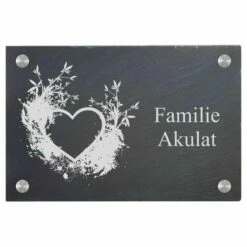 Türschild Aus Natur Schiefer 300x200 Mm Inkl. Beschriftung Hearth