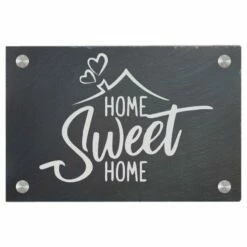 Türschild Aus Natur Schiefer 300x200 Mm Inkl. Beschriftung Home Sweet Home 1