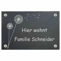 Türschild Aus Natur Schiefer 300x200 Mm Inkl. Beschriftung Pusti