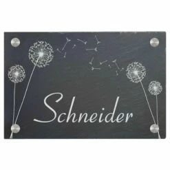 Türschild Aus Natur Schiefer 300x200 Mm Inkl. Beschriftung Pustilinschen