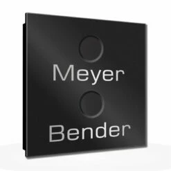 Ultraflache Aufputz 2 Familien Funkklingel Edelstahl 120x120mm Hilda -Türschilder aus Edelstahl Geschäft ultraflache aufputz 2 familien funkklingel edelstahl 120x120mm hilda3