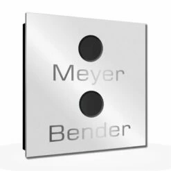 Ultraflache Aufputz 2 Familien Funkklingel Edelstahl 120x120mm Hilda -Türschilder aus Edelstahl Geschäft ultraflache aufputz 2 familien funkklingel edelstahl 120x120mm hilda4