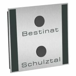 Ultraflache Aufputz 2 Familien Funkklingel Edelstahl 120x120mm Isabell