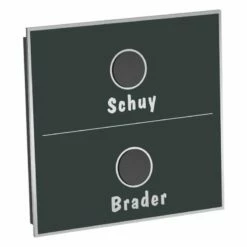 Ultraflache Aufputz 2 Familien Funkklingel Edelstahl 120x120mm Susi