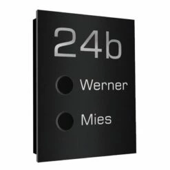 Ultraflache Aufputz 2 Familien Funkklingel Edelstahl 120x160mm Lea -Türschilder aus Edelstahl Geschäft ultraflache aufputz 2 familien funkklingel edelstahl 120x160mm lea3