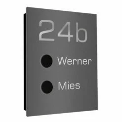 Ultraflache Aufputz 2 Familien Funkklingel Edelstahl 120x160mm Lea -Türschilder aus Edelstahl Geschäft ultraflache aufputz 2 familien funkklingel edelstahl 120x160mm lea5