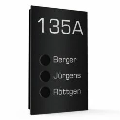 Ultraflache Aufputz 3 Familien Funkklingel Edelstahl 120x200mm Paula -Türschilder aus Edelstahl Geschäft ultraflache aufputz 3 familien funkklingel edelstahl 120x200mm paula3