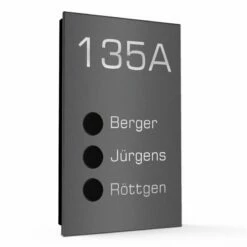 Ultraflache Aufputz 3 Familien Funkklingel Edelstahl 120x200mm Paula -Türschilder aus Edelstahl Geschäft ultraflache aufputz 3 familien funkklingel edelstahl 120x200mm paula5