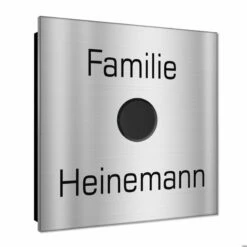 Ultraflache Aufputz Funkklingel Edelstahl 100x100mm RW 400m 52 Melodien Beate