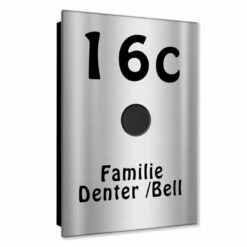 Ultraflache Aufputz Funkklingel Edelstahl 110x160mm RW 400m 52 Melodien Luci