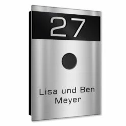 Ultraflache Aufputz Funkklingel Edelstahl 110x160mm RW 400m Mit Acrylglas Berti