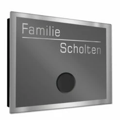 Ultraflache Aufputz Funkklingel Edelstahl 130x100mm RAL 7016 ANTHRAZIT Mandy -Türschilder aus Edelstahl Geschäft ultraflache aufputz funkklingel edelstahl 130x100mm ral 7016 anthrazit mandy3