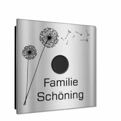 Ultraflache Aufputz Funkklingel Edelstahl 80x80mm RW 400m 52 Melodien Jefry