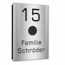 Ultraflache Aufputz Funkklingel Edelstahl 90x140mm RW 400m 52 Melodien Bärbel