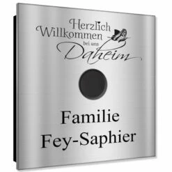 Ultraflache Aufputz Funkklingel Edelstahl RAL7016 Anthrazit Grau 120x120mm RW 400m 52 Melodien Number