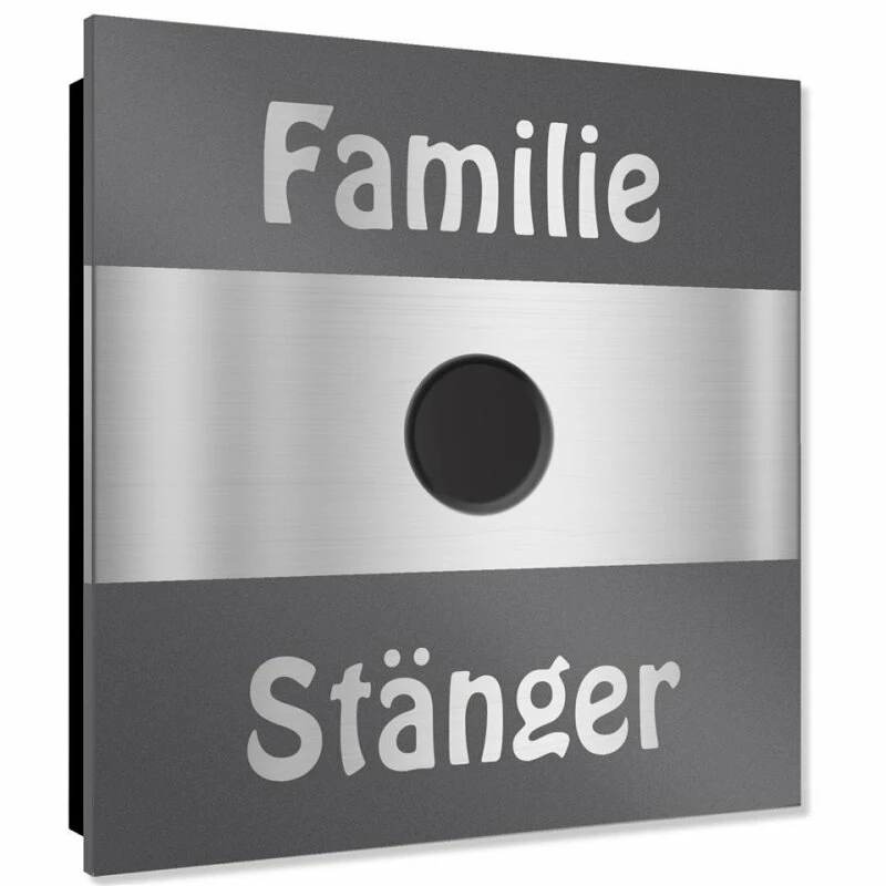 Ultraflache Aufputz Funkklingel Edelstahl RAL7016 Anthrazit Grau 120x120mm RW 400m 52 Melodien Tobi 3 Ultraflache Aufputz Funkklingel Edelstahl RAL7016 Anthrazit Grau 120x120mm RW 400m 52 Melodien Tobi – Bild 3