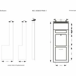 Unterputz/Aufputz Briefkasten KC 2065-PAK-1 Video-Türsprechanlage -Türschilder aus Edelstahl Geschäft unterputz aufputz briefkasten kc 2065 pak 1 video tuersprechanlage4