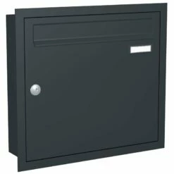 Unterputz Briefkasten 12 Liter Anthrazitgrau RAL 7016 Einbaubriefkasten