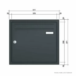 Unterputz Briefkasten 12 Liter Anthrazitgrau RAL 7016 Einbaubriefkasten -Türschilder aus Edelstahl Geschäft unterputz briefkasten 12 liter anthrazitgrau ral 7016 einbaubriefkasten3