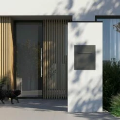 Unterputz Einbaubriefkasten Anthrazit Grau RAL 7016 -Türschilder aus Edelstahl Geschäft unterputz einbaubriefkasten anthrazit grau ral 70164