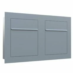 Unterputz Einbaubriefkasten RAL 9007 Grau Metallic 2 Parteien