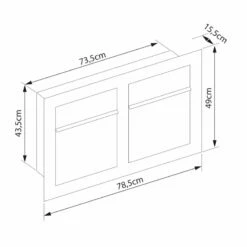 Unterputz Einbaubriefkasten RAL 9007 Grau Metallic 2 Parteien -Türschilder aus Edelstahl Geschäft unterputz einbaubriefkasten ral 9007 grau metallic 2 parteien5
