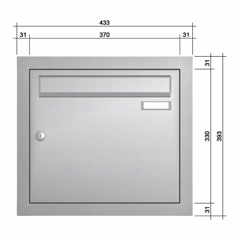 Unterputz Einbaubriefkastenanlage Edelstahl 1-15 Fach Wählbar 3 Unterputz Einbaubriefkastenanlage Edelstahl 1-15 Fach Wählbar – Bild 3