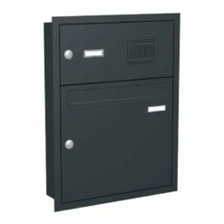 Unterputz Einbaubriefkastenanlage Mit Klingeltastern Und Sprechsieb Anthrazit 1-15 Fach Wählbar