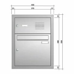 Unterputz Einbaubriefkastenanlage Mit Klingeltastern Und Sprechsieb Edelstahl 1-15 Fach Wählbar -Türschilder aus Edelstahl Geschäft unterputz einbaubriefkastenanlage mit klingeltastern und sprechsieb edelstahl 1 15 fach waehlbar3