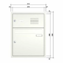 Unterputz Einbaubriefkastenanlage Mit Klingeltastern Und Sprechsieb Weiß 1-15 Fach Wählbar -Türschilder aus Edelstahl Geschäft unterputz einbaubriefkastenanlage mit klingeltastern und sprechsieb weiss 1 15 fach waehlbar3