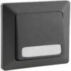 Unterputz Wipptaster Mit Namensschild Anthrazit 0-250V~/ 10A, Inkl. Rahmen