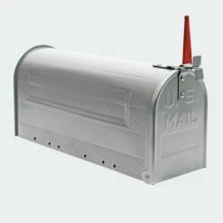 US Mailbox Amerikanischer Briefkasten Postkasten BOX Wandbriefkasten Kult SILBER -Türschilder aus Edelstahl Geschäft us mailbox amerikanisches design silber briefkasten standbriefkasten2