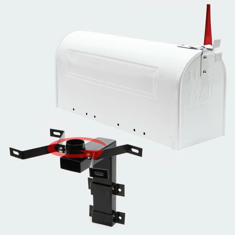 US Mailbox Briefkasten Amerikanisches Design Weiß Mit Wandhalterung 3 US Mailbox Briefkasten Amerikanisches Design Weiß Mit Wandhalterung – Bild 3