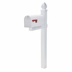 US Mailbox-Ständer Standfuß Weiß -Türschilder aus Edelstahl Geschäft us mailbox staender standfuss weiss3